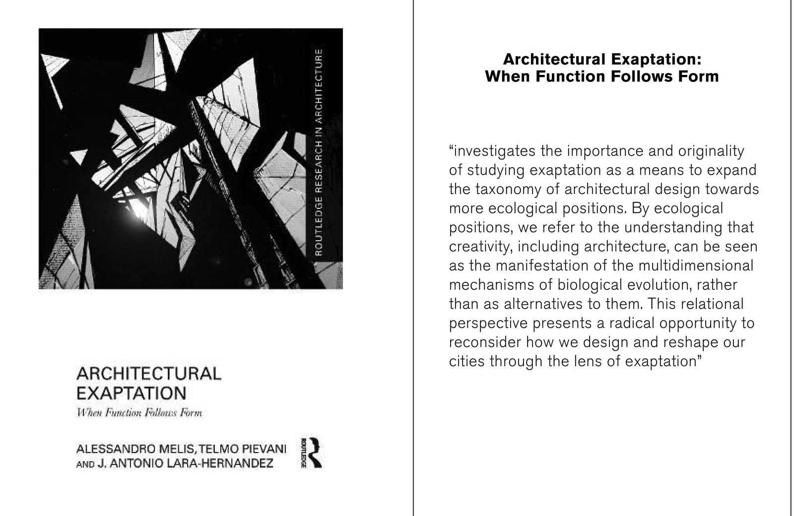 Praca badawcza pt. „Architectura Exaptation. When function follows form”