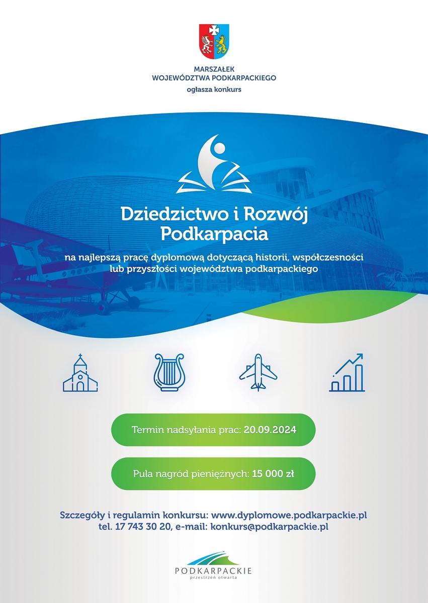 IV edycja konkursu prac dyplomowych „Dziedzictwo i Rozwój Podkarpacia” - plakat