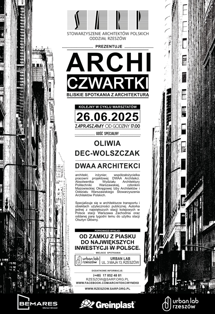 ArchiCzwartek – Oliwia Dec-Wolszczak - plakat