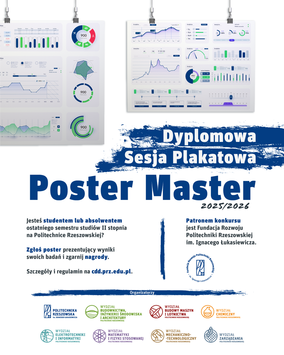 KONKURS Dyplomowa Sesja Plakatowa POSTER MASTER 2026 - plakat konkursu