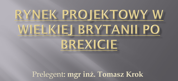 Rynek projektowy w Wielkiej Brytanii po Brexicie - slajd tytułowy