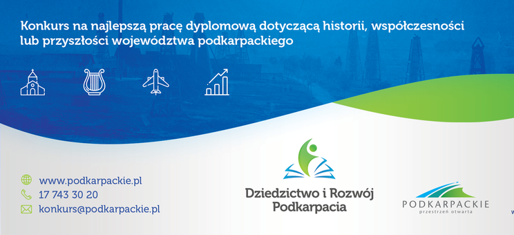 Konkurs prac dyplomowych "Dziedzictwo i Rozwój Podkarpacia" - III edycja - plakat