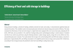 Zwycięski poster pt. "Efficiency of heat and cold storage in buildings" 