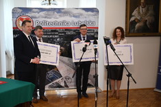 Od lewej: prof. Przemysław Czarnek,  prof. Piotr Koszelnik, prof. Zbigniew Pater, prof. Marta Kosior-Kazberuk, fot. K. Krzysiak, PL