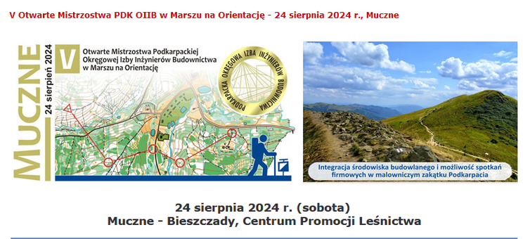 V Otwarte Mistrzostwa Podkaprckiej Okręgowej Izby Inżynierów Budownictwa w Marszu na Orientację