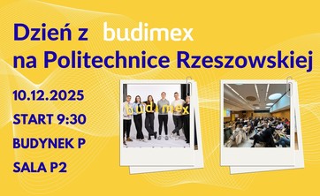 Spotkanie z przedstawicielami firmy Budimex - 10 grudnia o godz. 9:30 w sali P.2 budynku P - grafika