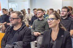 Uczestnicy konferencji, na pierwszym planie mgr inż. mgr sztuki Zbigniew Święciński, mgr inż. arch. Renata Święcińska, fot. mgr Beata Motyka