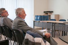 Uczestnicy uroczystego podsumowania konkursu na najlepszą pracę dyplomową, organizowanego przez Polskie Zrzeszenie Inżynierów i Techników Sanitarnych Oddział Podkarpacki wspólnie z Podkarpacka Okręgowa Izba Inżynierów Budownictwa.