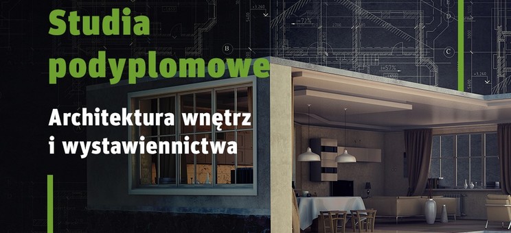 Studia podyplomowe "Architektura wnętrz i wystawiennictwa" - plakat