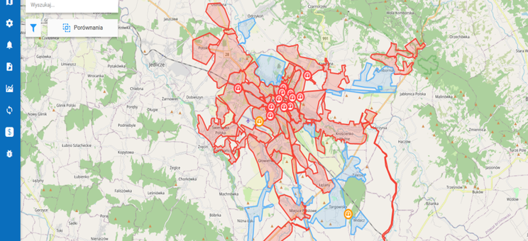 System monitoringu sieci i obiektów wodociągowych oraz odbiorców masowych miasta Krosno