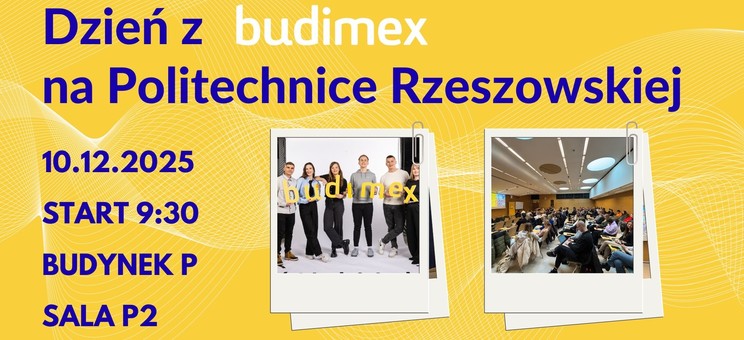 Spotkanie z przedstawicielami firmy Budimex - 10 grudnia o godz. 9:30 w sali P.2 budynku P - grafika