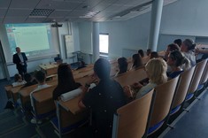 Otwarcie Trzeciej Konferencji "Studenci projektują Podkarpacie" przez Prodziekana ds. rozwoju WBIŚiA dr. hab. inż. Piotra Nazarko, prof. PRz.