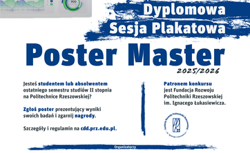 KONKURS Dyplomowa Sesja Plakatowa POSTER MASTER 2026 - plakat konkursu