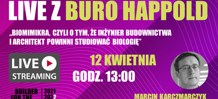 Builder - wykład live firmy BURO HAPPOLD - plakat