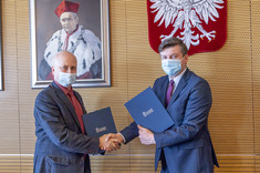 Od lewej prof. Jarosław Sęp, Jerzy Pachana - członek zarządu, dyrektor generalny Gamrat S.A, fot. B.Motyka