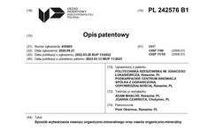 Opis patentowy pt. "Sposób wytwarzania nawozu organiczno-mineralnego oraz nawóz organiczno-mineralny"