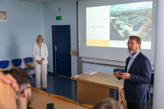 Wystąpienie Pana mgr. inż. Wojciecha Staszkiewicza - Dyrektora ds. Inwestycji Developres sp. z o.o. - fot. mgr Dawid Zientek 