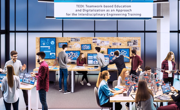 Grafika dot. projektu TEDI - Teamwork-based Education and Digitalization as an Approach for the Interdisciplinary Engineering Training
