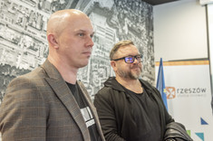 Mgr inż. arch. Piotr Rzeźwicki - Prezes Zarządu Rzeszowskiego Oddziału Stowarzyszenia Architektów Polskich, mgr inż. mgr sztuki Zbigniew Święciński, fot. mgr Beata Motyka