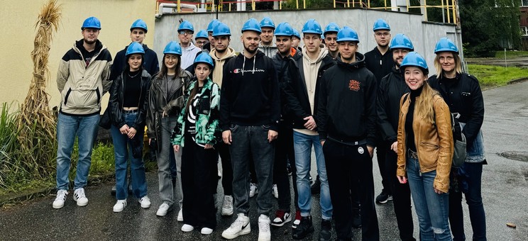 Uczestnicy wizyty studyjnej studentów energetyki w PGE Energia Ciepła S.A., Oddział Elektrociepłownia w Rzeszowie.