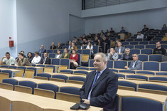 Uczestnicy spotkania, na pierwszym planie prof. dr hab. inż. Lech Lichołai - Dziekan Wydziału Budownictwa, Inżynierii Środowiska i Architektury Politechniki Rzeszowskiej, fot. B.Motyka