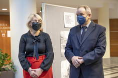 Od lewej: dr inż. Marzena Kłos i prof. Lech Lichołai, fot. B.Motyka