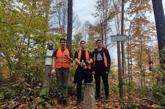 Studenci na szczycie korony ziemi sanockiej "Słonny" (668 m n.p.m.)