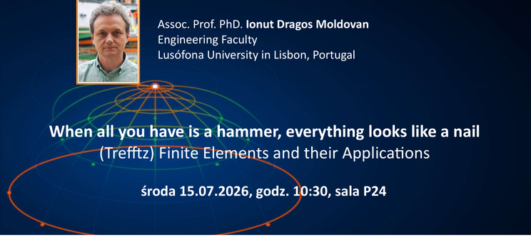 Plakakt z zaprosazeniem na Seminarium Wydziałowe 15.07.2026 r.