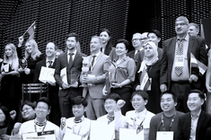 Laureaci konkursów INTARG 2025 oraz INTAR EKO 2025, w tym dr hab. inż. Adam Masłoń, prof. PRz oraz mgr inż. Wojciech Strojny