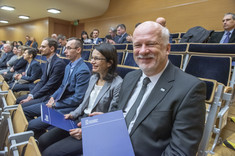 Uczestnicy wydarzenia, na pierwszym planie dr inż. Bernardeta Dębska, prof. Uczelni oraz dr inż. Jerzy Szyszka - pracownicy Katedry Budownictwa Ogólnego, fot. B. Motyka