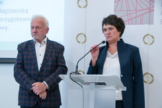 Prezydium PZITS O. Podkarpackiego, od lewej: mgr inż. Łukasz Kaczmarczyk - prezes, dr hab. inż. Bożena Babiarz, prof. PRz - wiceprezes