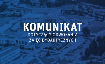 Przedłużenie terminu zawieszenia zajęć dydaktycznych odbywających się na uczelni