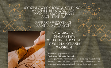Warsztaty malarstwa w technice batiku dla studentów i pracowników - grafika nr 1