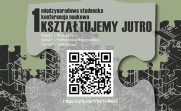 I międzynarodowa konferencja &#34;KSZTAŁTUJEMY JUTRO - SHAPING TOMORROW&#39;&#39; - grafika promocyjna