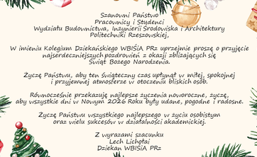 Życzenia świąteczne i noworoczne