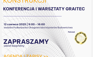 Baner z informacjami o warsztatach Graitec, 12.06.2025 r.. g. 9-16