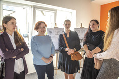 Od lewej: dr hab. inż. Jolanta Dźwierzyńska, prof. Uczelni, mgr Urszula Urjasz-Tryba, mgr Ewa Jaracz, dr inż. arch. Joanna Figurska-Dudek, fot. mgr Beata Motyka