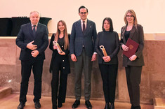 Od lewej: prof. dr hab. inż. Lech Lichołai, mgr inż. arch. Paulina Więcek, Michał Graczyk, dr inż. Joanna Krasoń, dr inż. arch. Agata Mikrut-Kusy