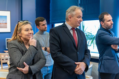 Od lewej: dr inż. arch. Anna Sikora, prof. Uczelni, dr inż. Mateusz Szarata, prof. dr hab. inż. Lech Lichołai, mgr inż. arch. Łukasz Bajda, fot. Arkadiusz Surowiec