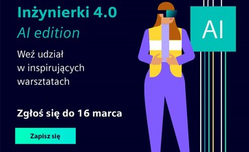 Siódma edycja programu edukacyjnego Inżynierki 4.0 organizowanego w tym roku pod hasłem AI edition - plakat