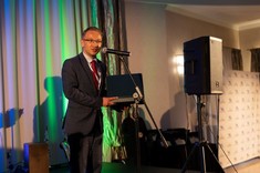 Wystąpienie dr. inż. Adama Masłonia (Katedra Inżynierii i Chemii Środowiska), fot. Europejski Ośrodek Rozwoju Gospodarki
