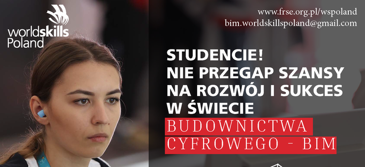 Konkurs SkillsPoland Cyfrowe Budownictwo/BIM_2024 - plakat