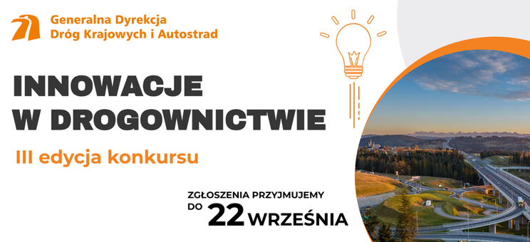 Plakat konkursu - Innowacje w drogownictwie (III edycja)