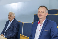 Uczestnicy podsumowania XXXVI Olimpiady Wiedzy i Umiejętności Budowlanych w okręgu rzeszowskim, na pierwszym planie dr hab. inż. Piotr Nazarko, prof. PRz - Prodziekan ds. Rozwoju, fot. B.Motyka